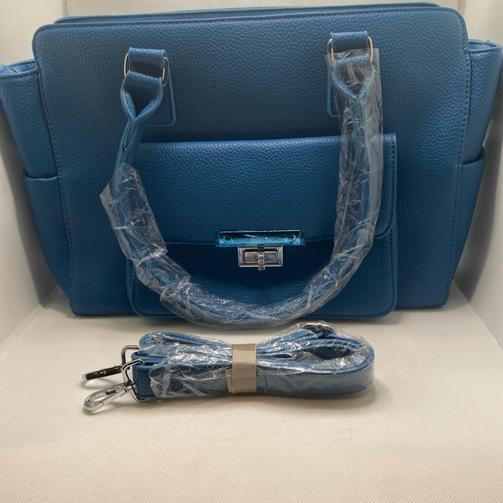 Classic Structured Tote Bag in Blue